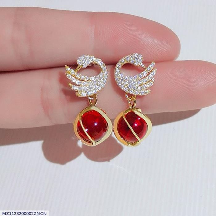 Regal Swan Elegance Earrings