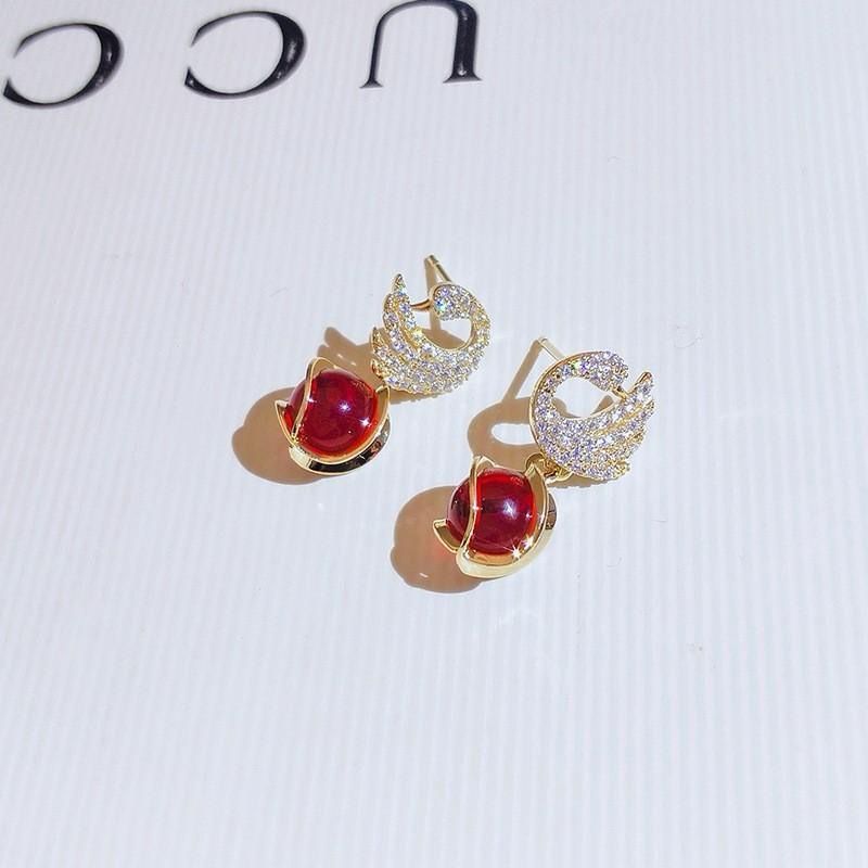 Regal Swan Elegance Earrings