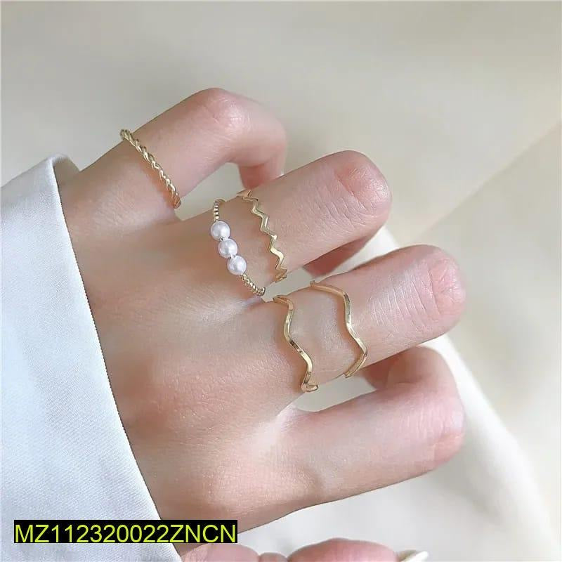 5-pcs Elegant Minimalist Ring Set