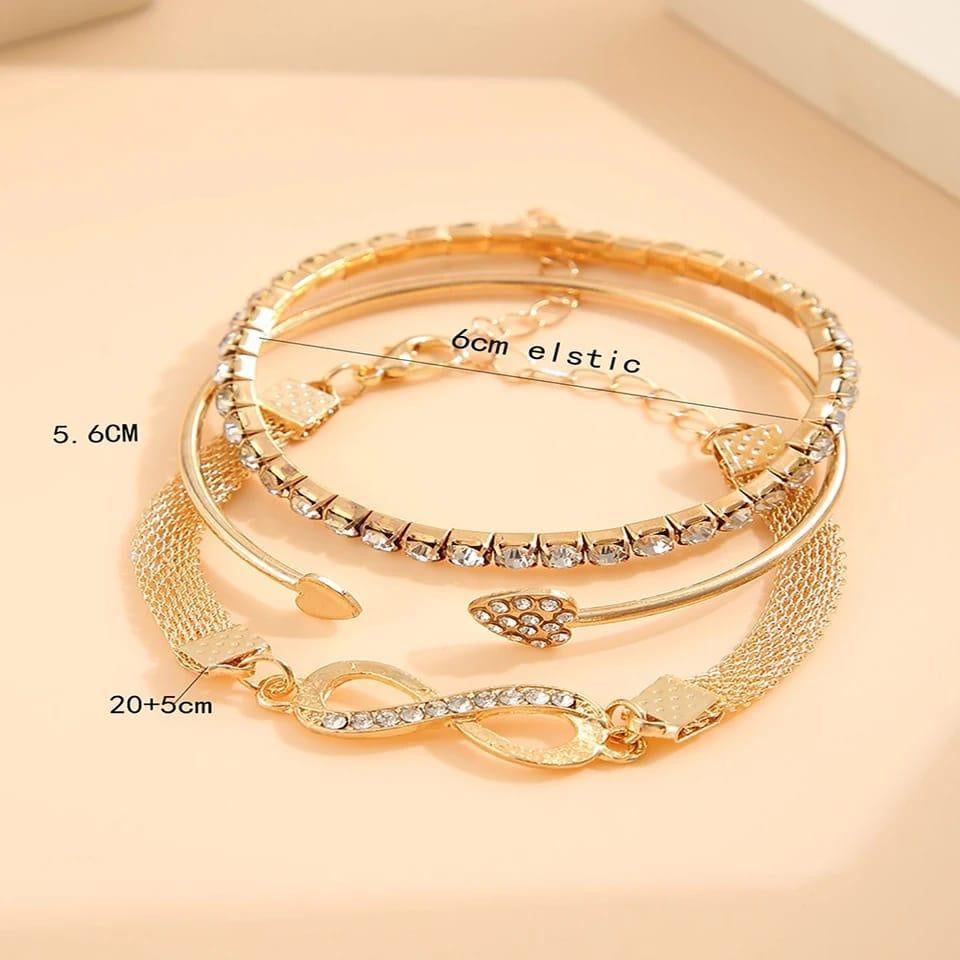 3-pcs Infinite Love Bracelet Set