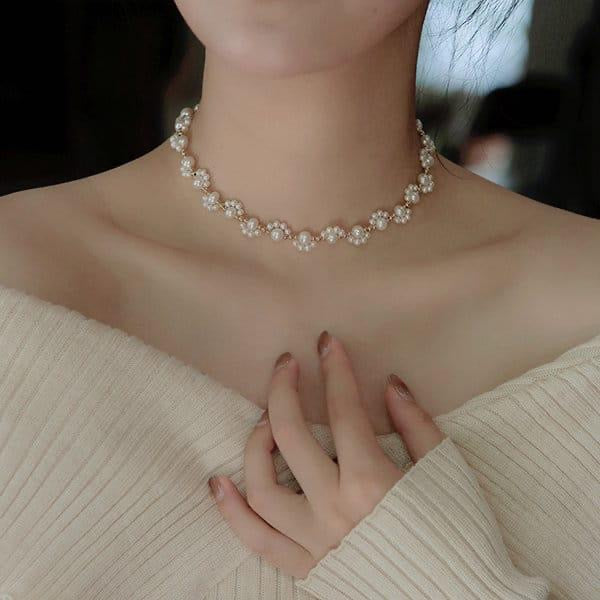 Elegant Pearl Blossom Jewelry Set