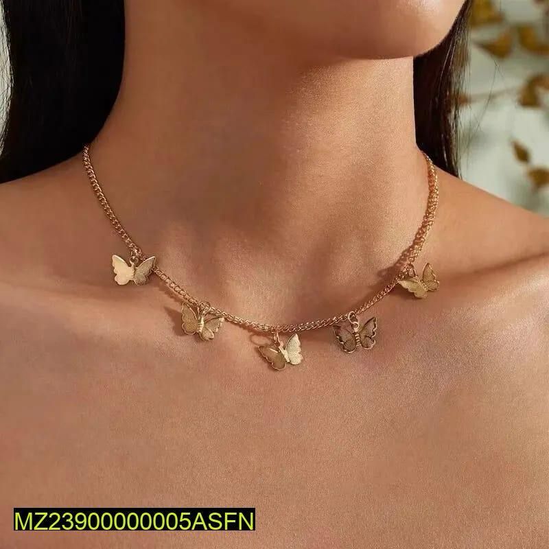 Golden Butterfly Charm Necklace