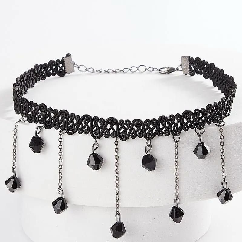 Gothic Elegance Black Lace Choker